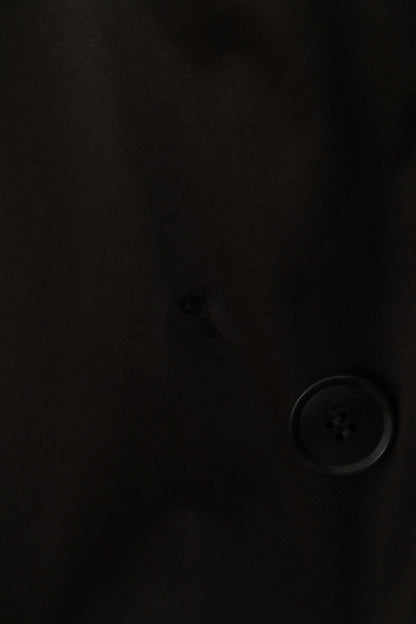 Strellson Premium Hommes 54 L Manteau Vert Foncé Coton Arbus Fermeture Éclair Complète Classique Haut