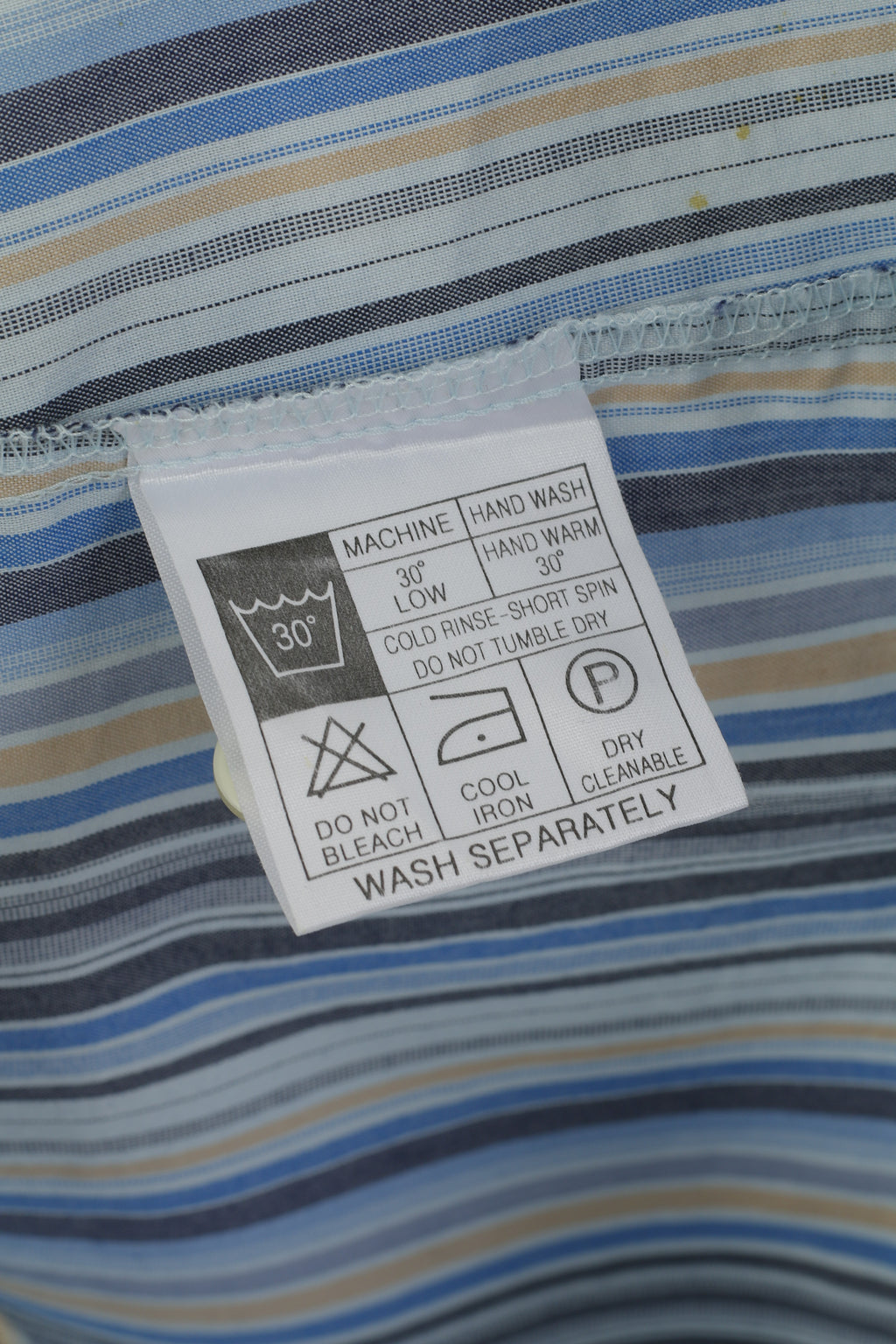 Camicia casual da uomo Ben Sherman L. Top a maniche lunghe in cotone a righe blu