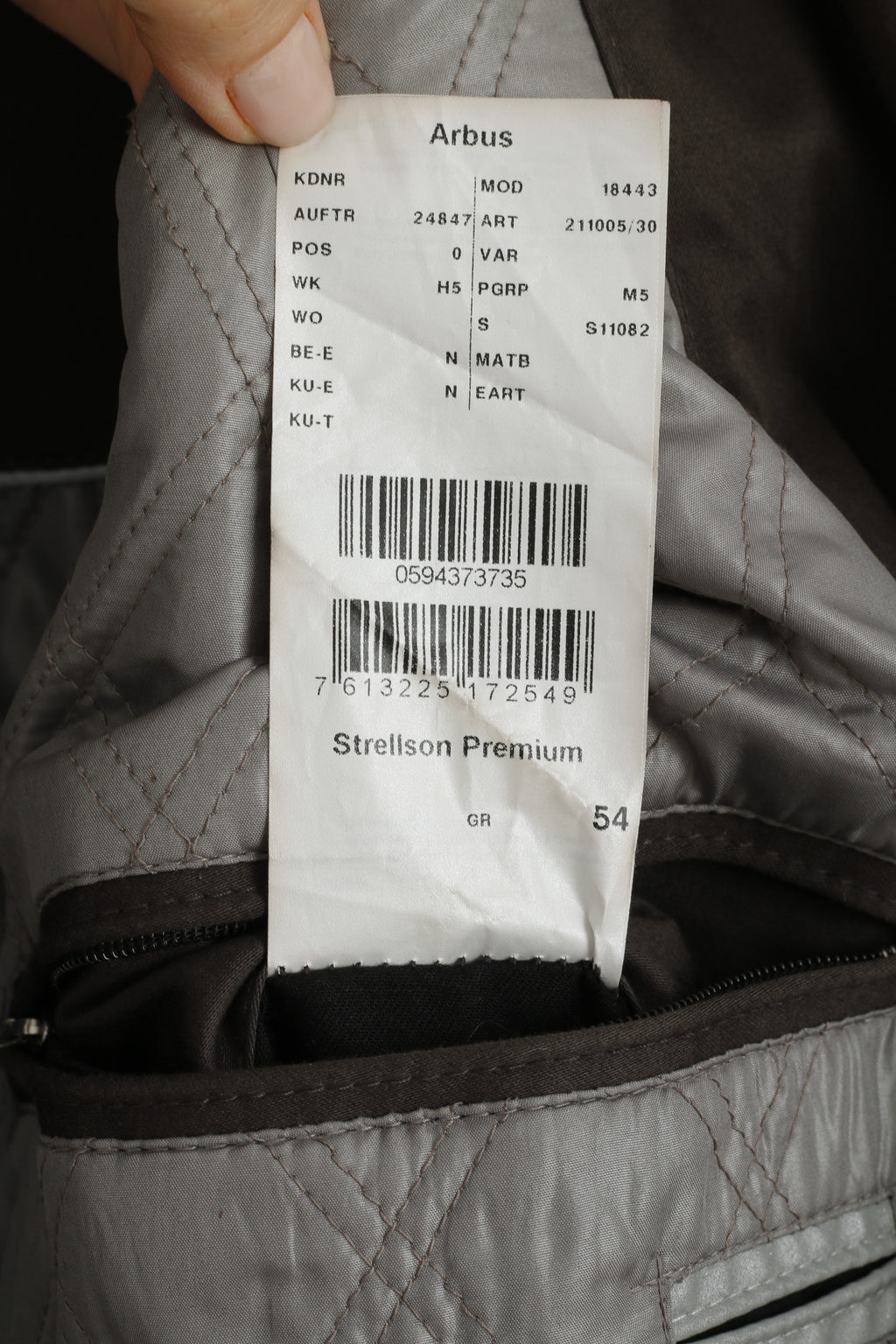 Strellson Premium Men 54 L Coat Dark Green Cotton Arbus Full Zipper Classic Top