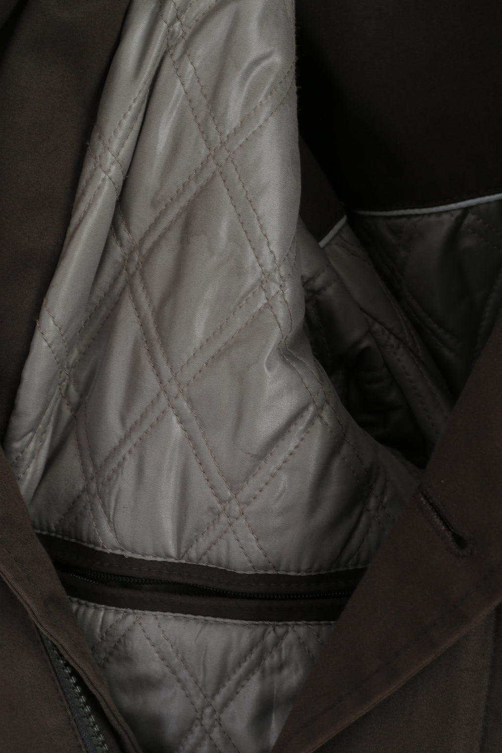 Strellson Premium Men 54 L Coat Dark Green Cotton Arbus Full Zipper Classic Top