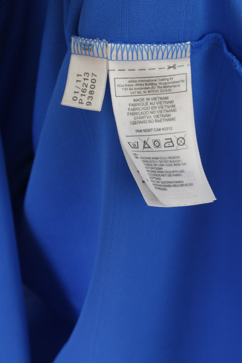 Adidas Homme L Polo Bleu Climalite Golf TPC Scottsdale Jersey Vintage Top