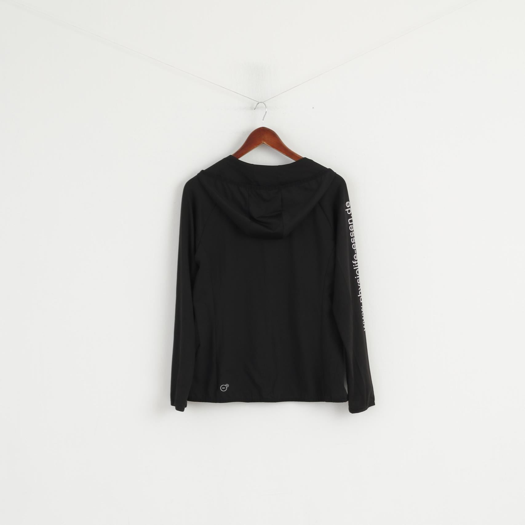 PUMA Femmes M 12 Sweat Noir Stretch À Capuche Zip Up Physio Life Training Top