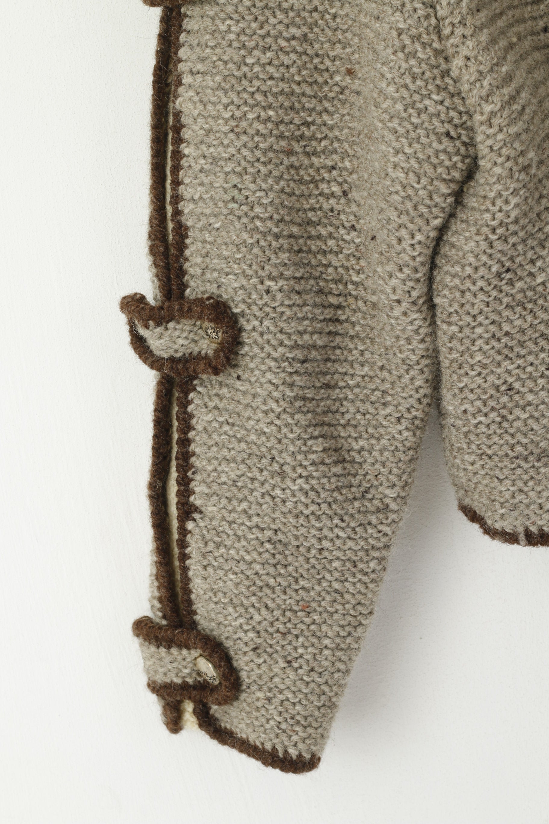 vintage Femmes S/M Jumper Marron vintage Bavière Steampunk Allemand Autriche Pull