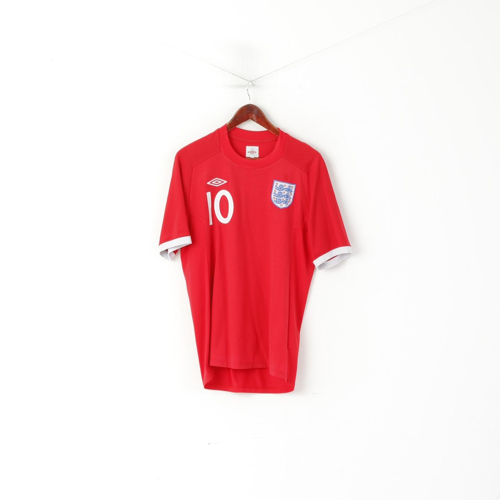 Maglia Umbro da uomo 40 M rossa Maglia nazionale inglese n. 10 Dixon Football Trikot