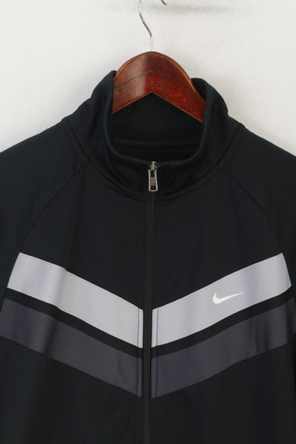 Felpa Nike da uomo M nera lucida vintage Athletic Dept Activewear Track Top