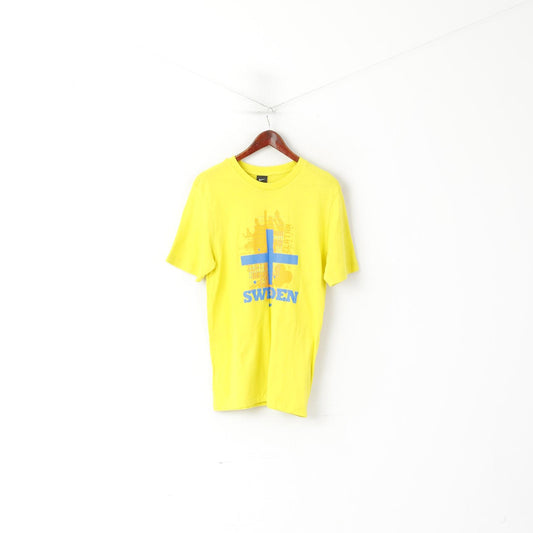 Nike Homme L Chemise Jaune Coton Suède Football #10 Zlatan Sportswear Haut