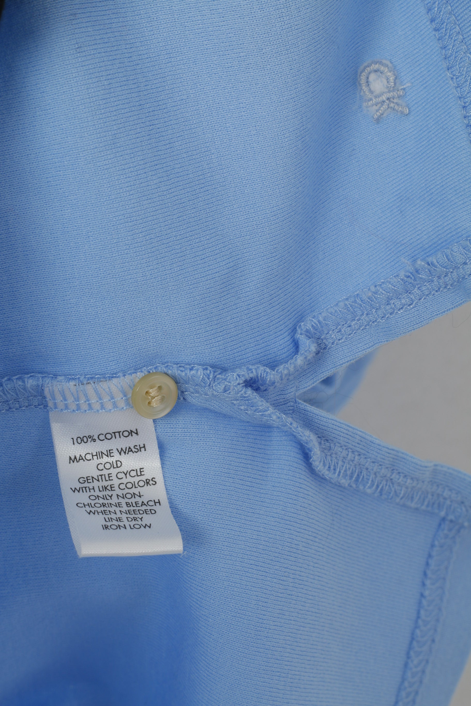 Polo Calvin Klein da donna L. Top corto a maniche corte in cotone blu