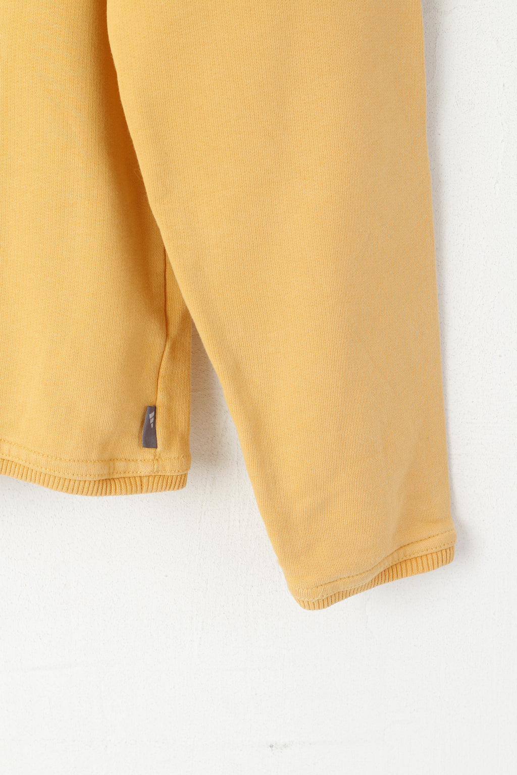 Adidas Femmes M Sweat Orange Coton Vintage Col V Cropped Sport Top