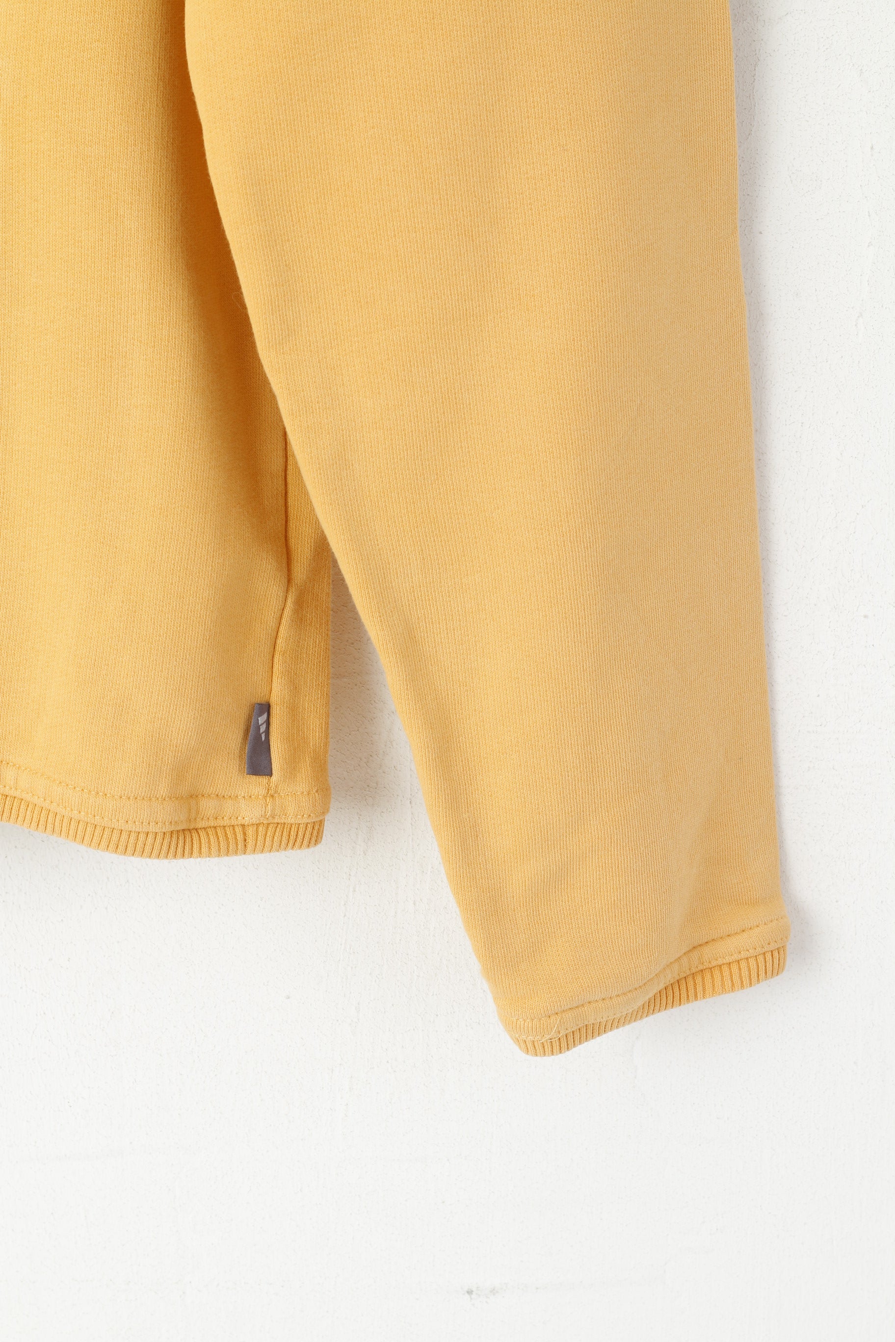 Felpa Adidas M da donna Top sportivo corto in cotone arancione vintage con scollo a V