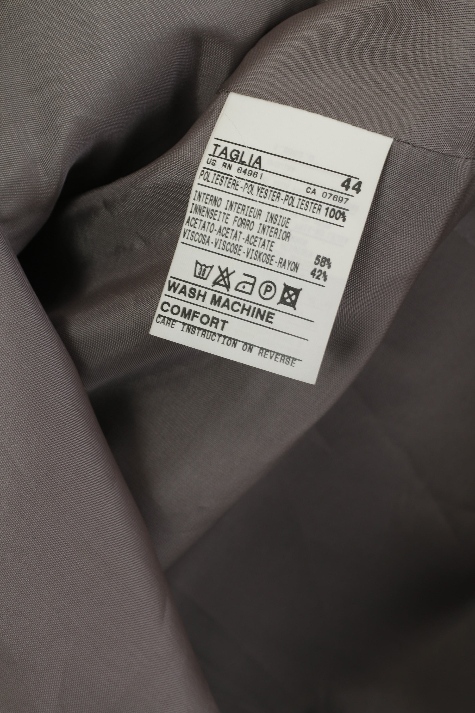 United Colors Of Benetton Donna 44 M Blazer Grigio Lucido Spalline Giacca monopetto