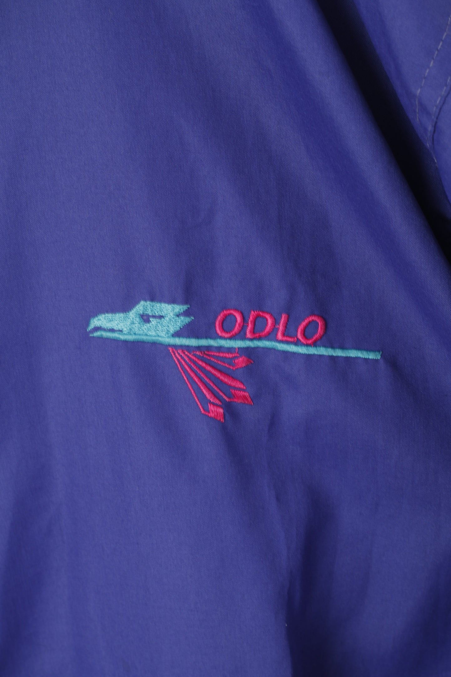 Odlo Men M Jacket Purple Vintage Nylon Full Zip Athletic Clothing System Sport Top