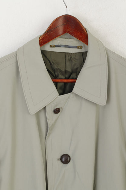 Air Liner Modell Harders Men 54 L Coat Gray Cotton Single Breasted Vintage