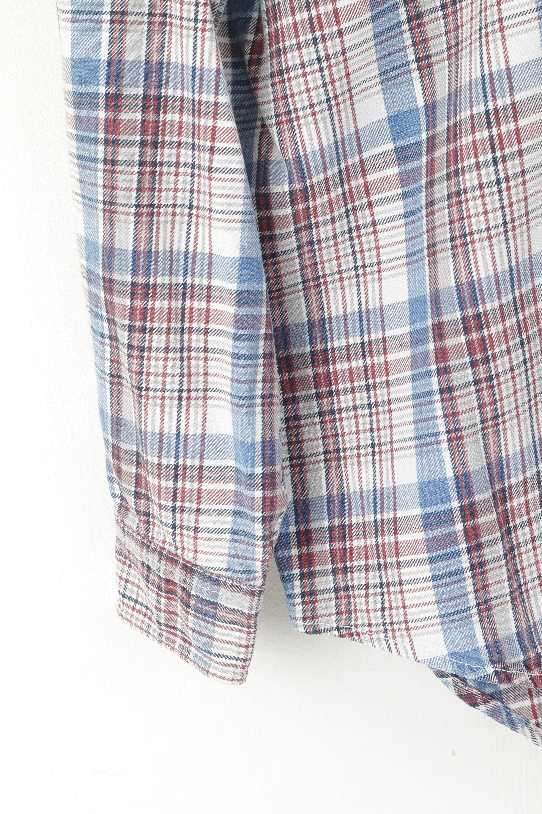 Levi's Men S Casual Shirt Blue Check Vintage Cotton Long Sleeve Western Top