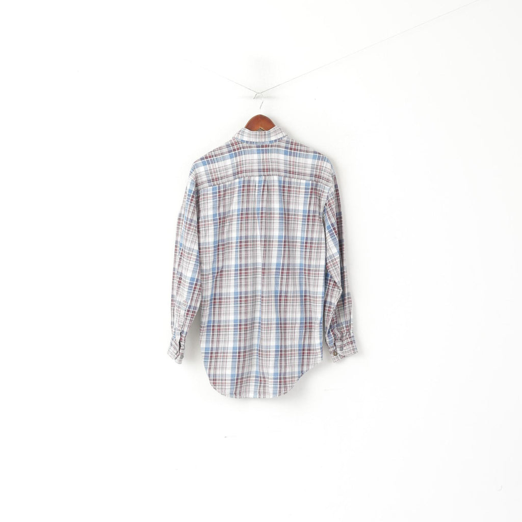 Levi's Men S Casual Shirt Blue Check Vintage Cotton Long Sleeve Western Top