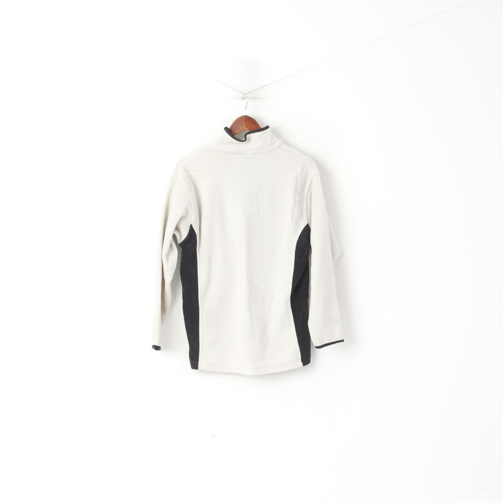 Umbro Youth 164 Fleece Top Beige vintage Pull Zip Neck Sportswear Top