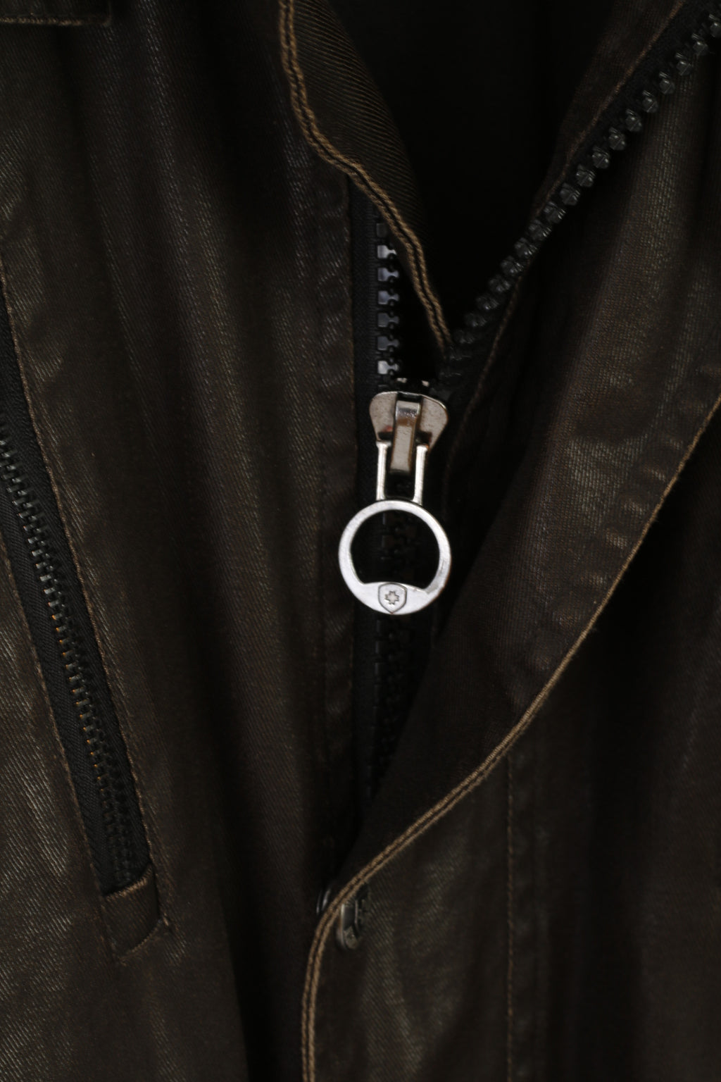 Wellensteyn Montgomery Men XL Jacket Brown Wax Cotton Military Zip Up Top