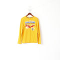 S. Oliver Youth XL 176 Shirt Orange Cotton Graphic Georgetown Long Sleeve Top