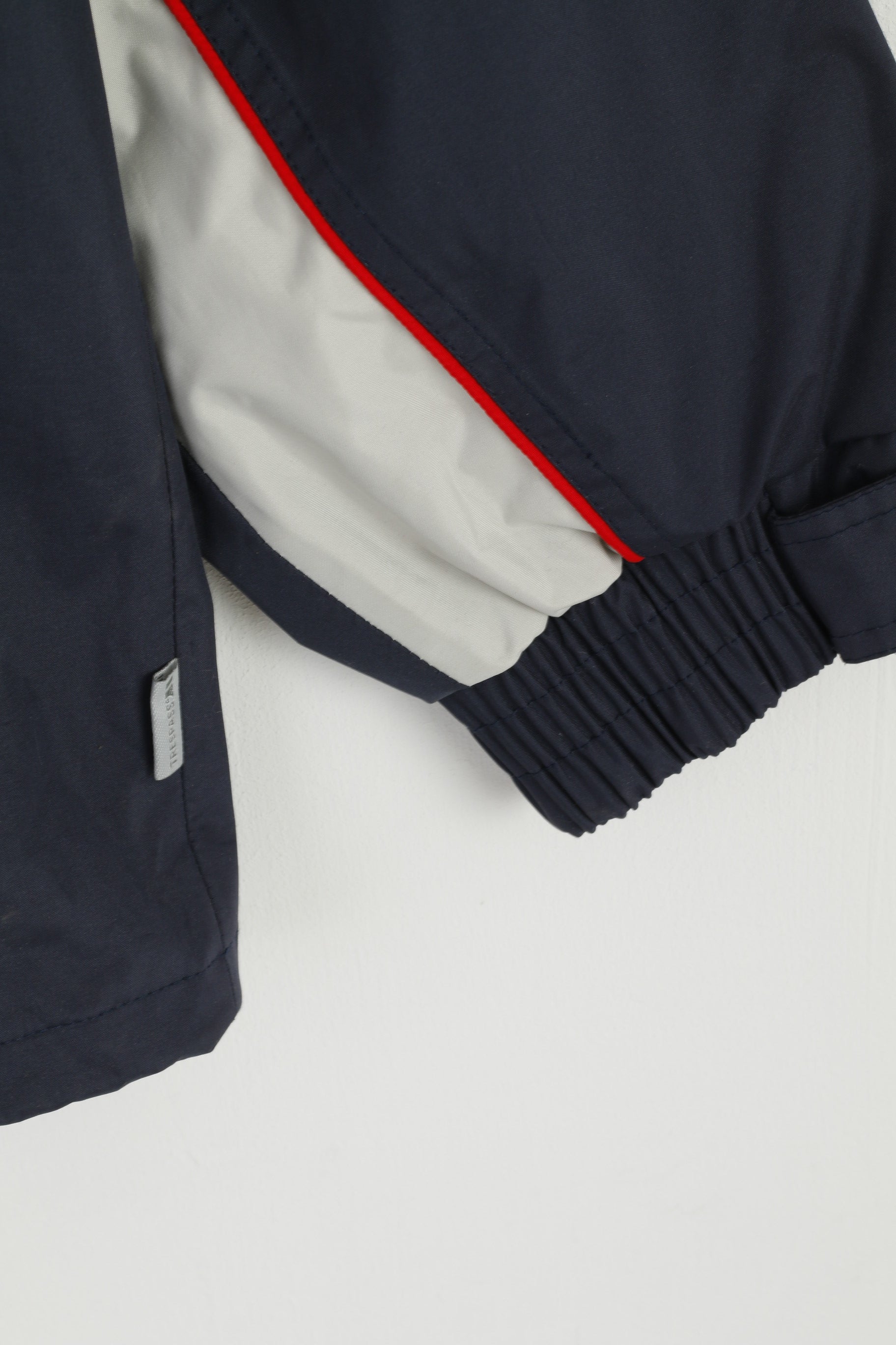 Giacca da uomo Trespass Sailing L Giacca da vela impermeabile con cappuccio nascosto blu scuro