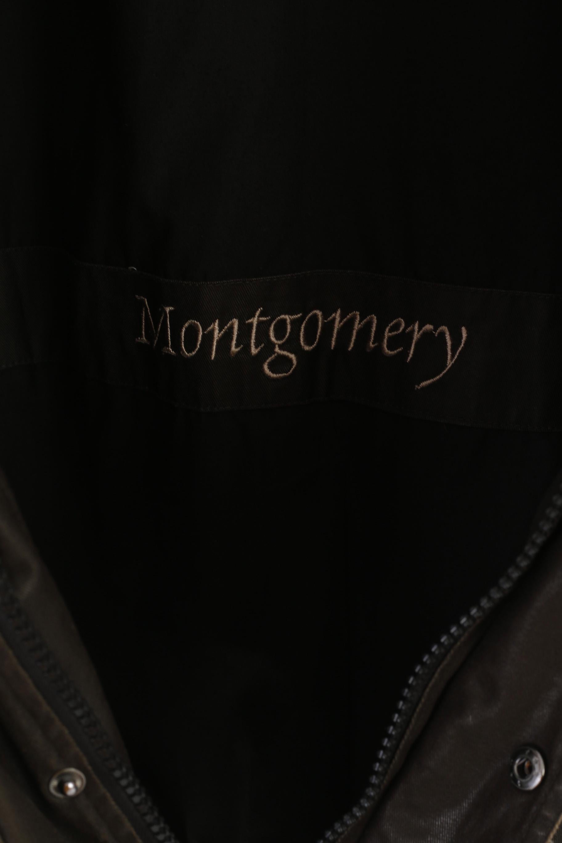 Wellensteyn Montgomery Men XL Jacket Brown Wax Cotton Military Zip Up Top