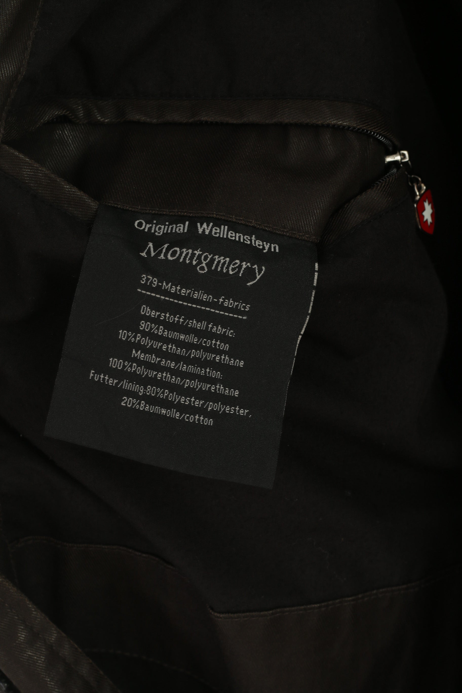Wellensteyn Montgomery Men XL Jacket Brown Wax Cotton Military Zip Up Top