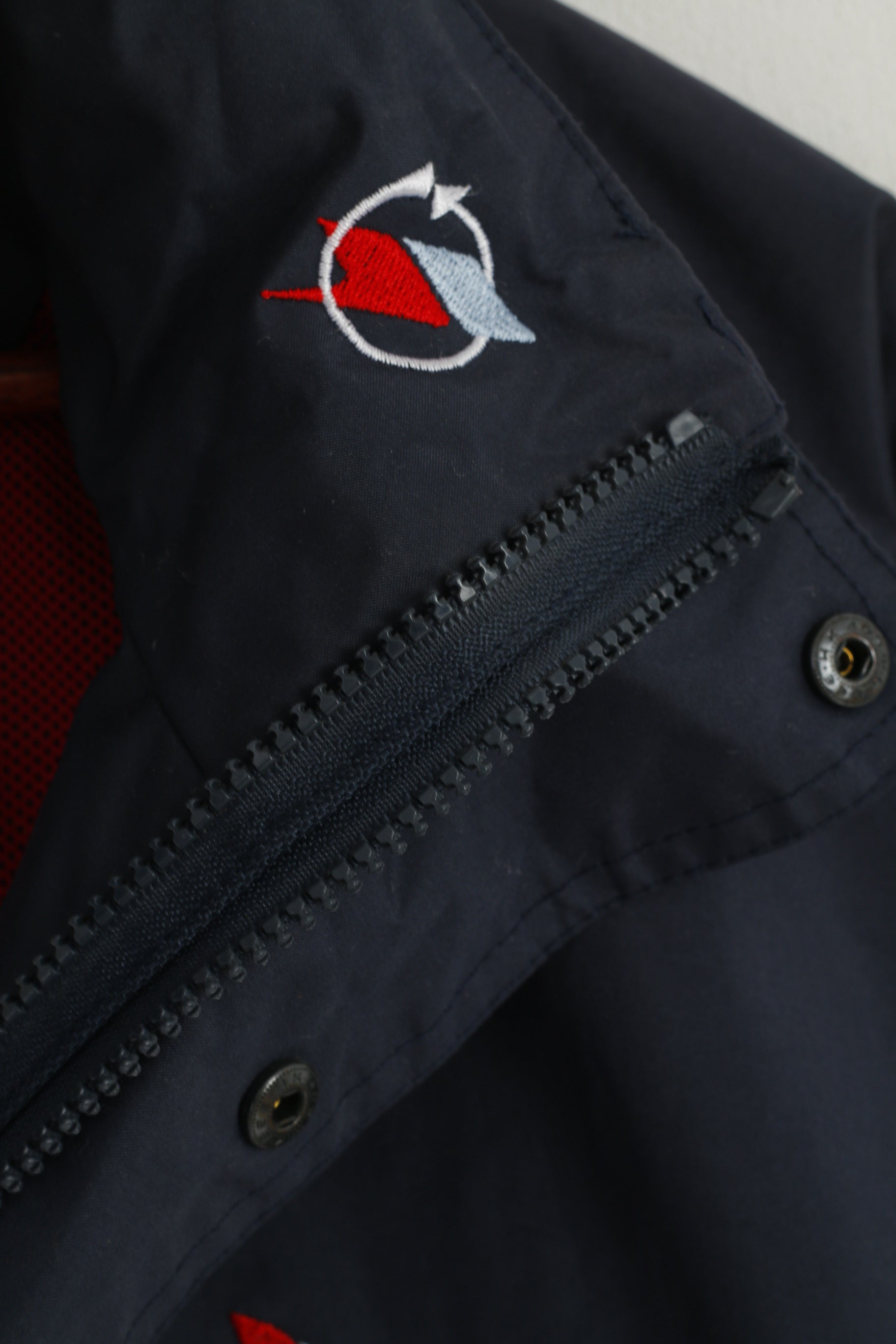 Giacca da uomo Trespass Sailing L Giacca da vela impermeabile con cappuccio nascosto blu scuro