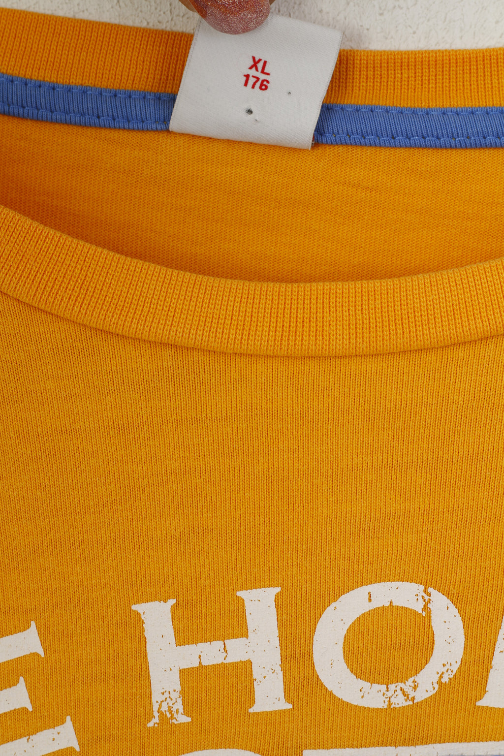 S. Oliver Youth XL 176 Shirt Orange Cotton Graphic Georgetown Long Sleeve Top