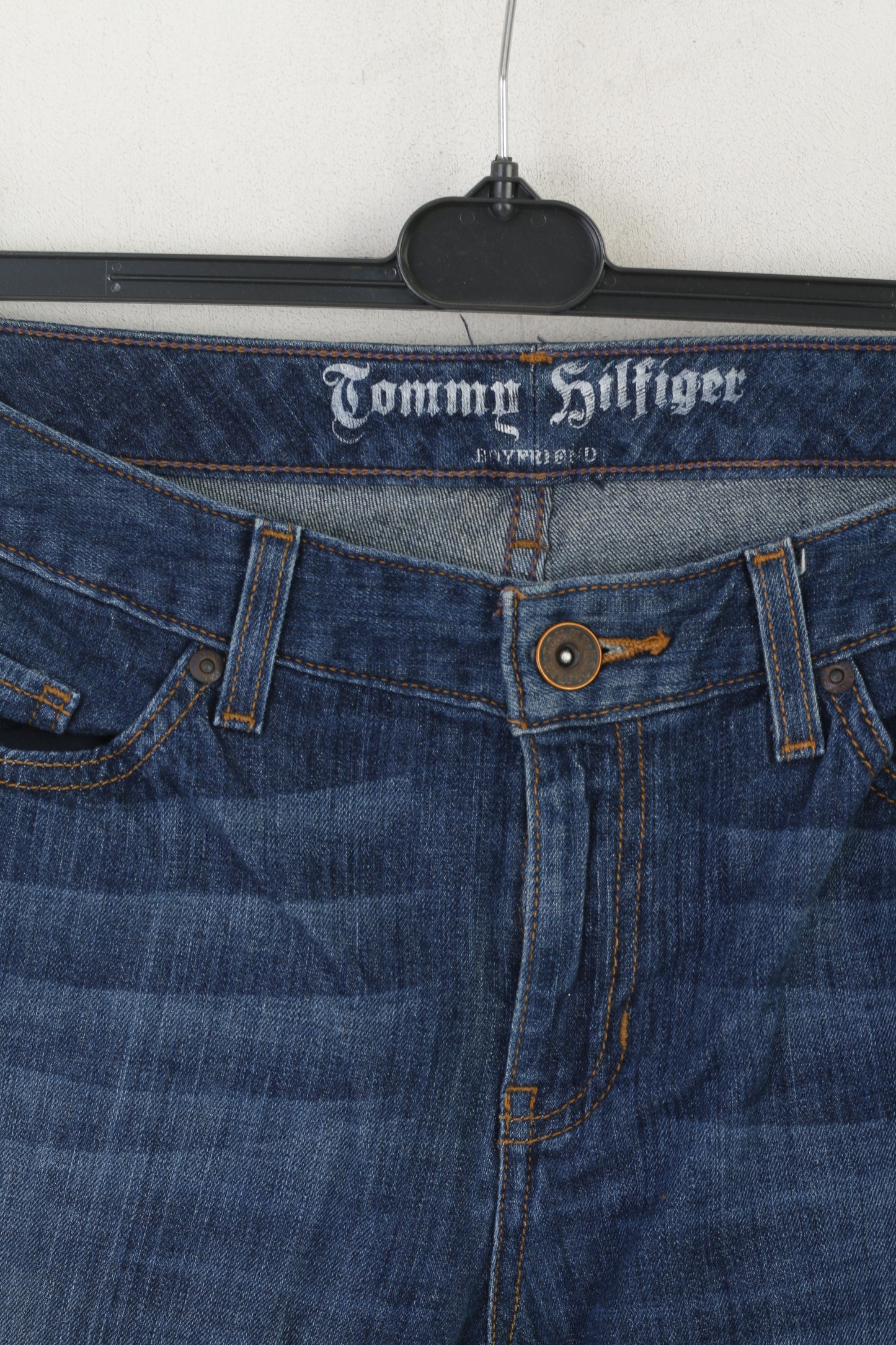 Tommy Hilfiger Femme 30 Jeans Pantalon Marine Coton Boyfriend Pantalon Vintage