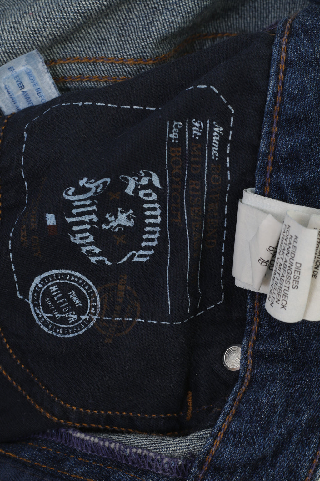 Tommy Hilfiger Femme 30 Jeans Pantalon Marine Coton Boyfriend Pantalon Vintage