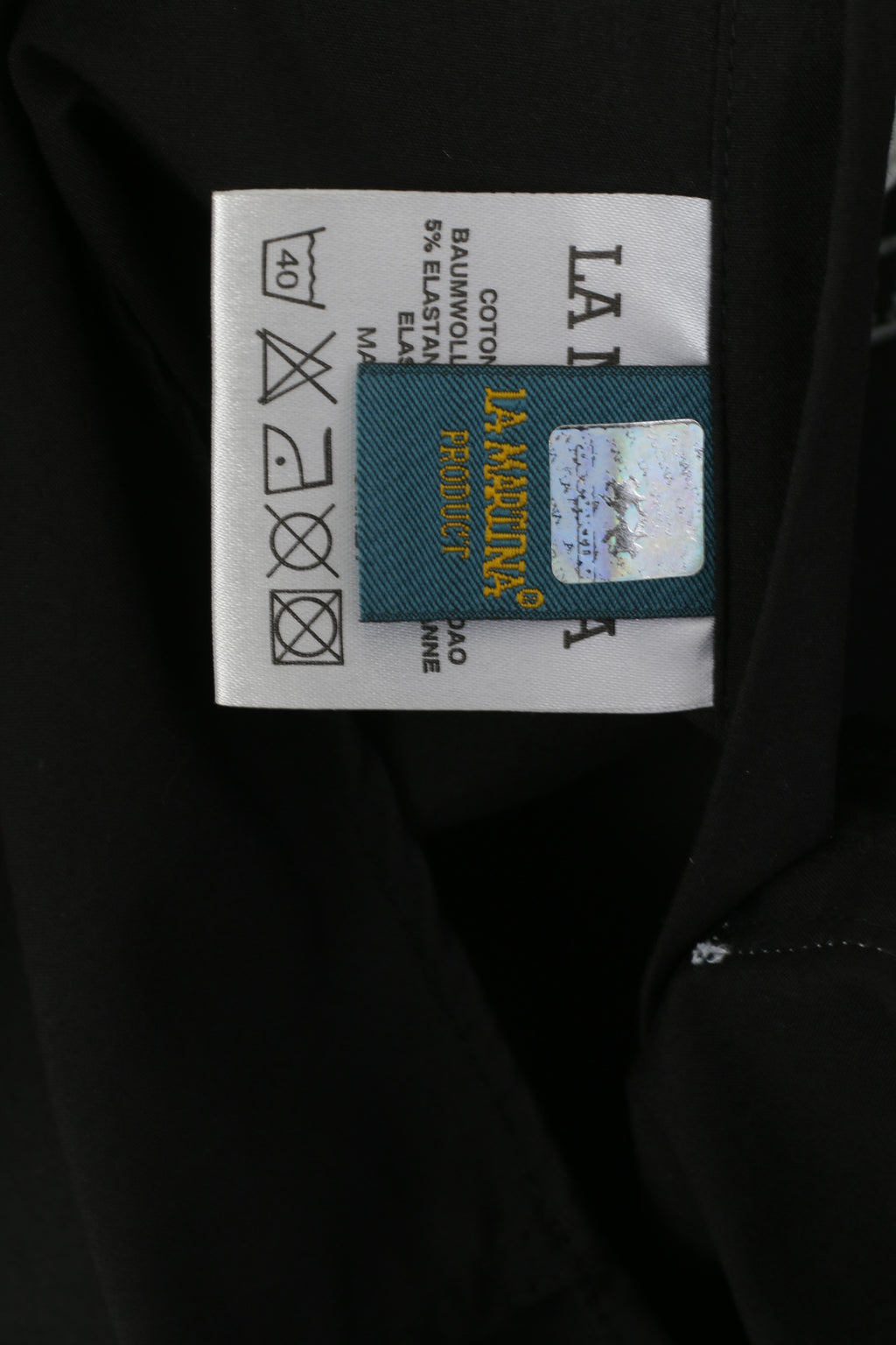 La Martina Men S Casual Shirt Black Slim Fit Cotton Buenos Aires #3 Polo Team Top