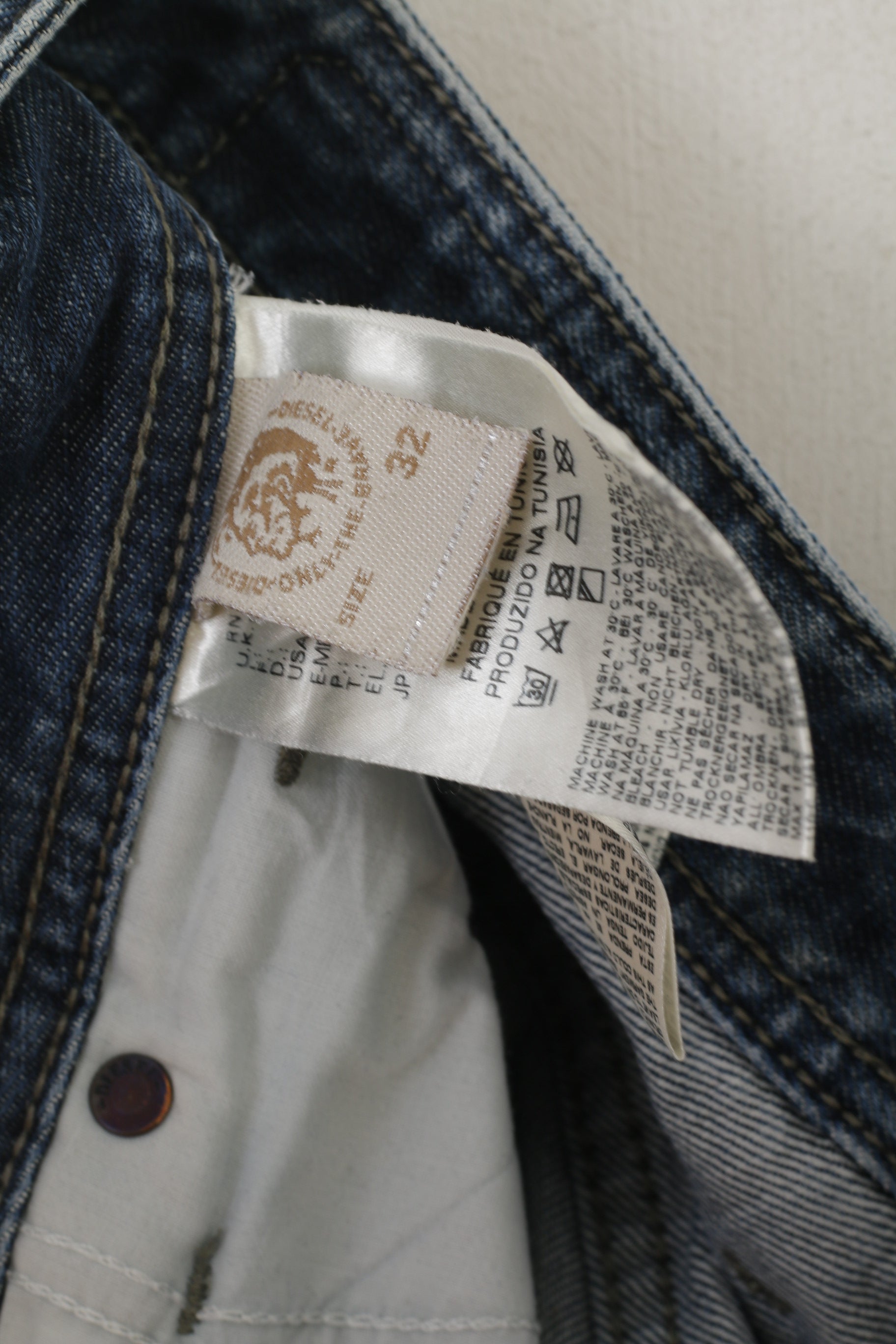 Diesel Industry Hommes 32 Jeans Pantalons Waykee Regular Droit Denim Pantalon