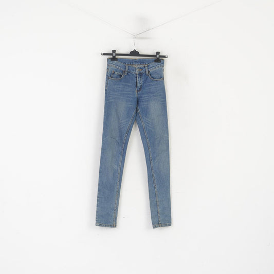 Cheap Monday - 25 - Pantalon en jean skinny en denim de coton bleu stretch pour femme