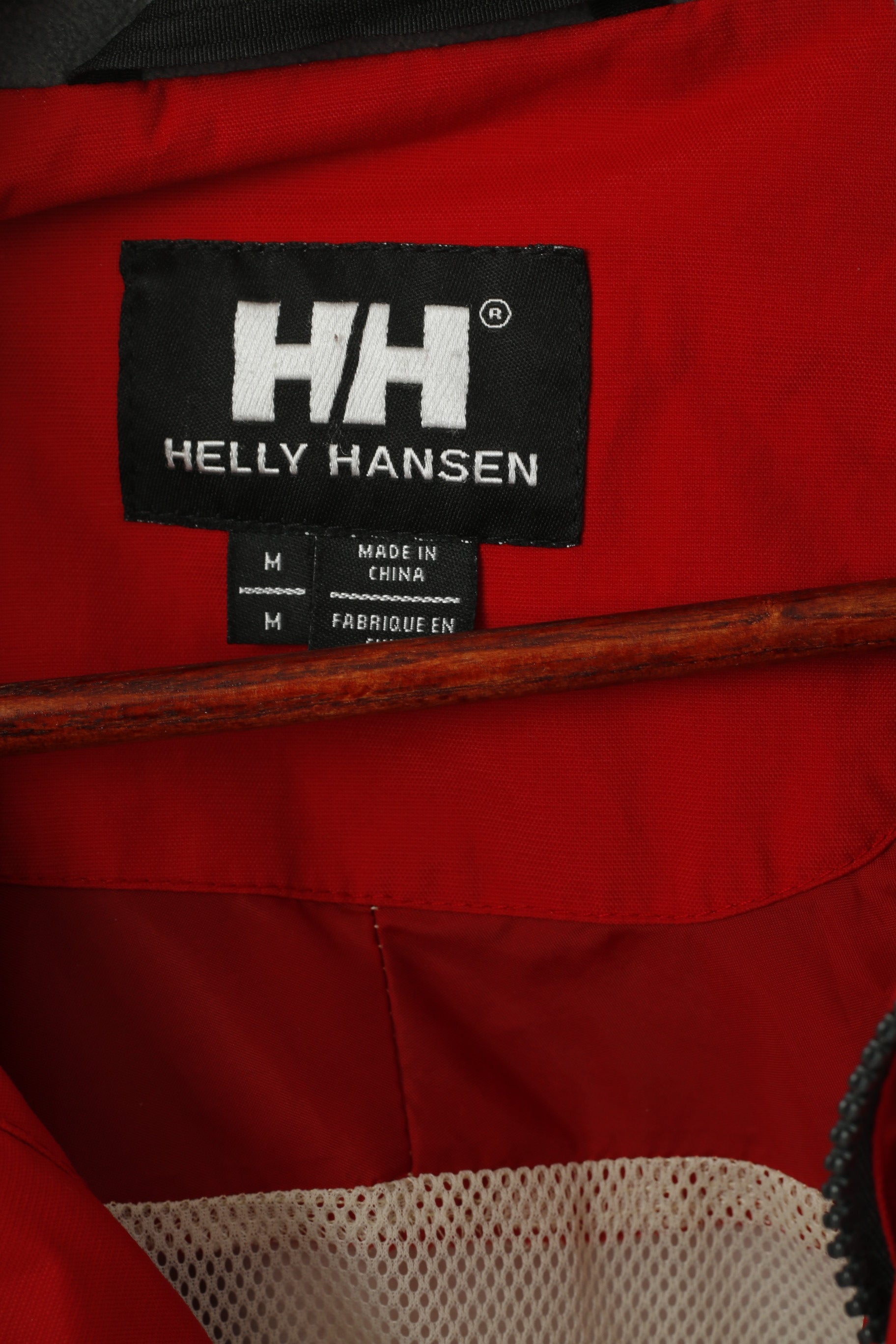 Giacca da uomo Helly Hansen M (S) rossa Top da escursionismo da montagna impermeabile in nylon con cerniera per esterni