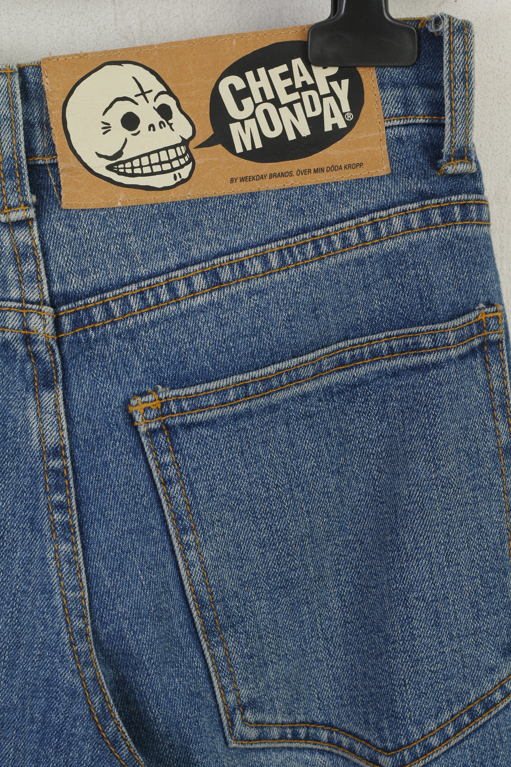 Cheap Monday Women 25 Jeans Trousers Blue Cotton Denim Skinny Stretch Pants