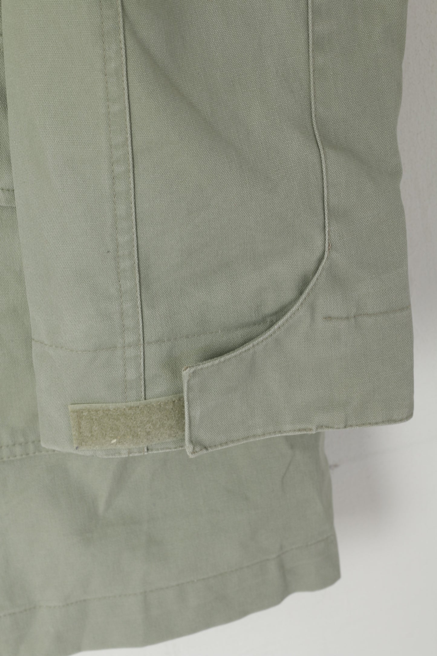 Nike Men M 178 (S) Jacket Khaki Cotton Military Parka Hooded Outdoor Zip Up Top