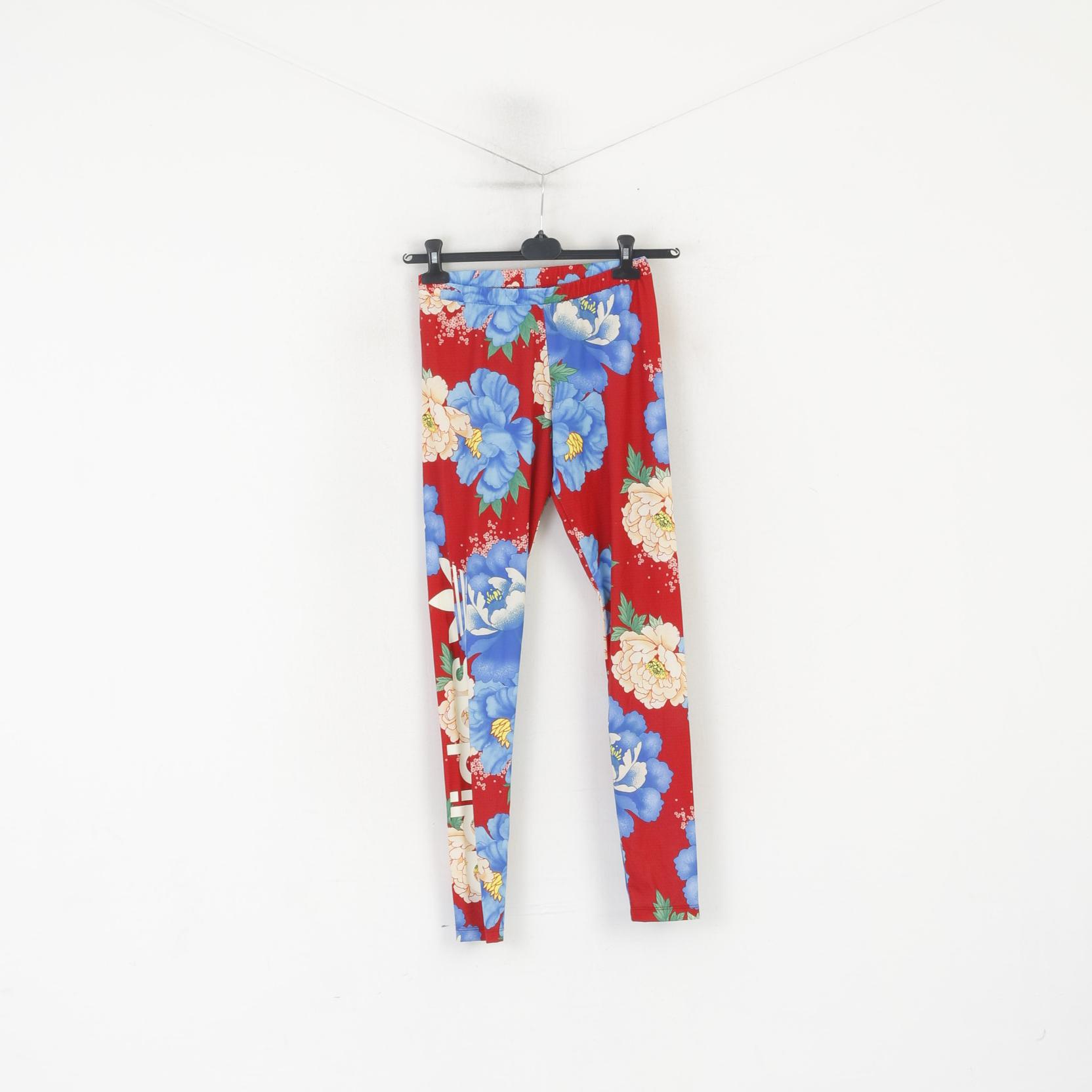 Adidas Femmes 10 S Leggings Multicolore Imprimé Floral Sportswear Gym Run