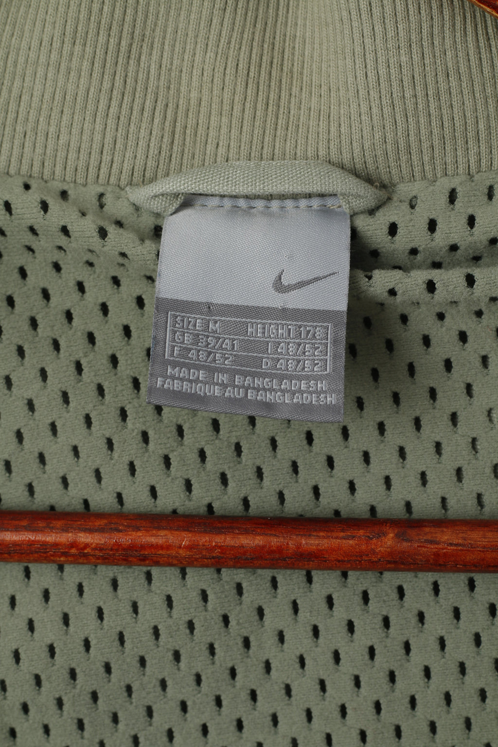 Nike M 178 (S) Veste Kaki Coton Militaire Parka À Capuche Extérieur Zip Up Top