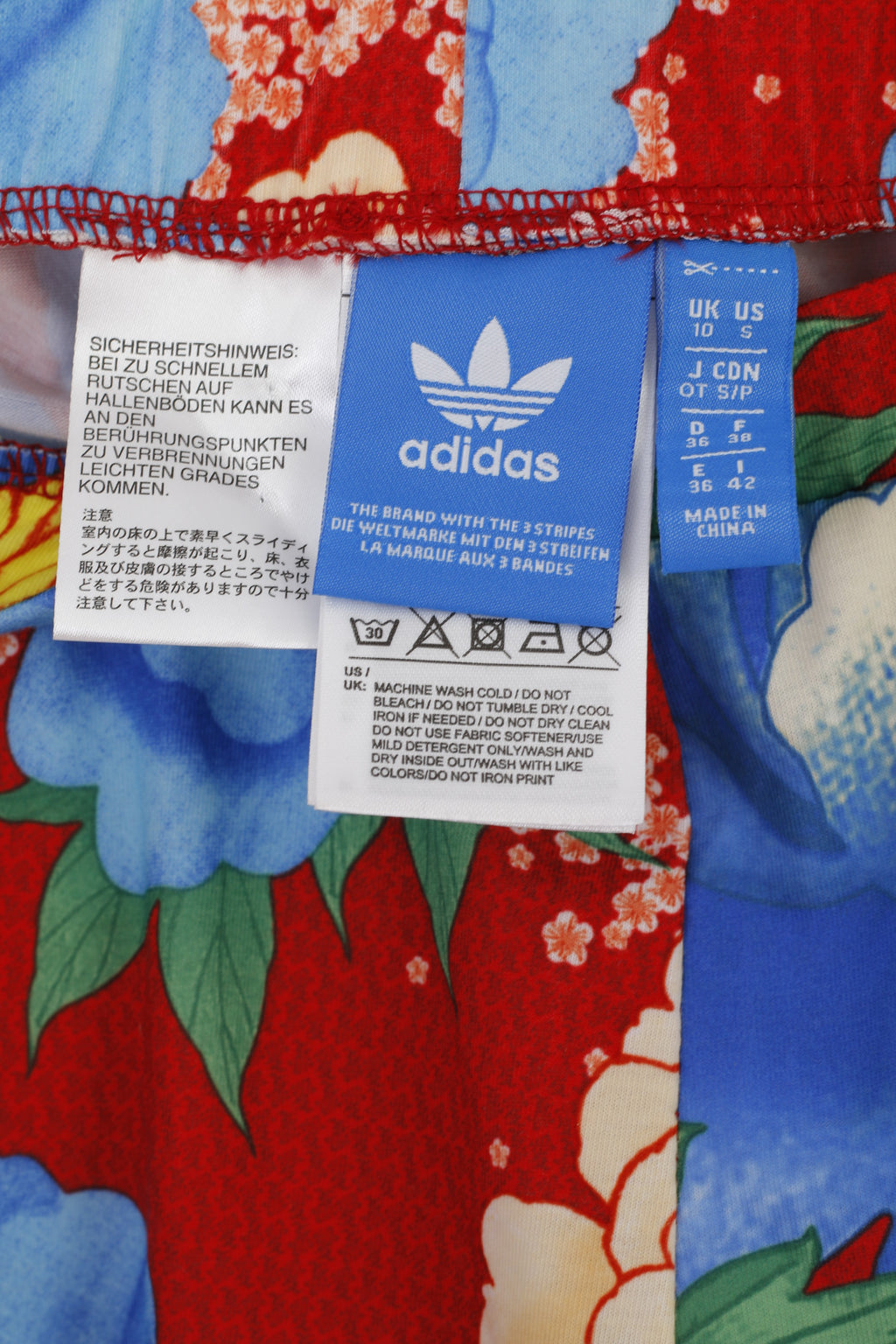 Adidas Femmes 10 S Leggings Multicolore Imprimé Floral Sportswear Gym Run