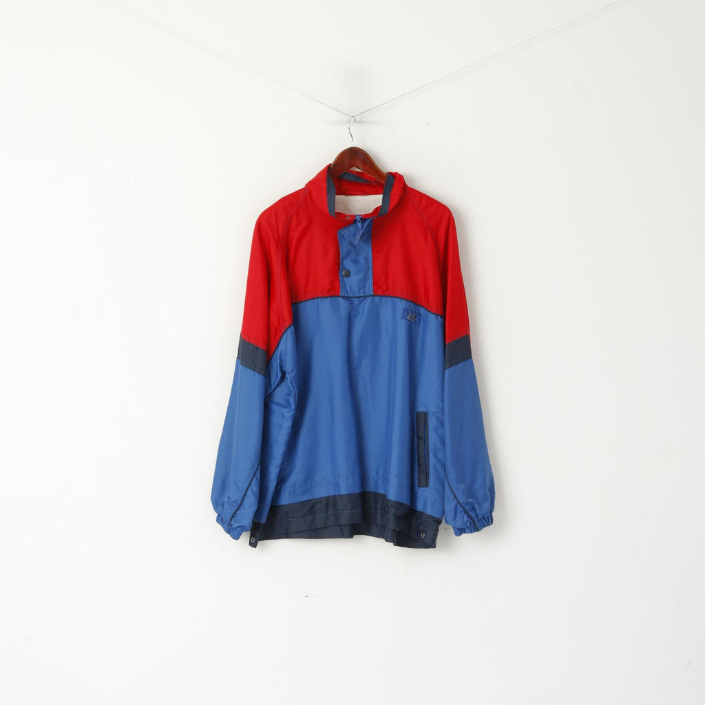 CUP 66 Hommes XL Veste Bleu Rouge FC Bayern Munchen Pull Football Capuche Cachée Haut