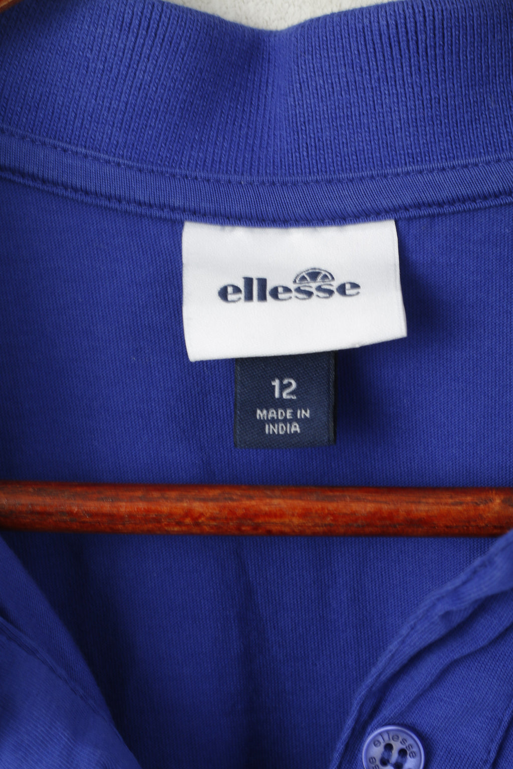 Ellesse Women 12 40 M Polo Shirt Purple Cotton Detailed Buttons Sport Top