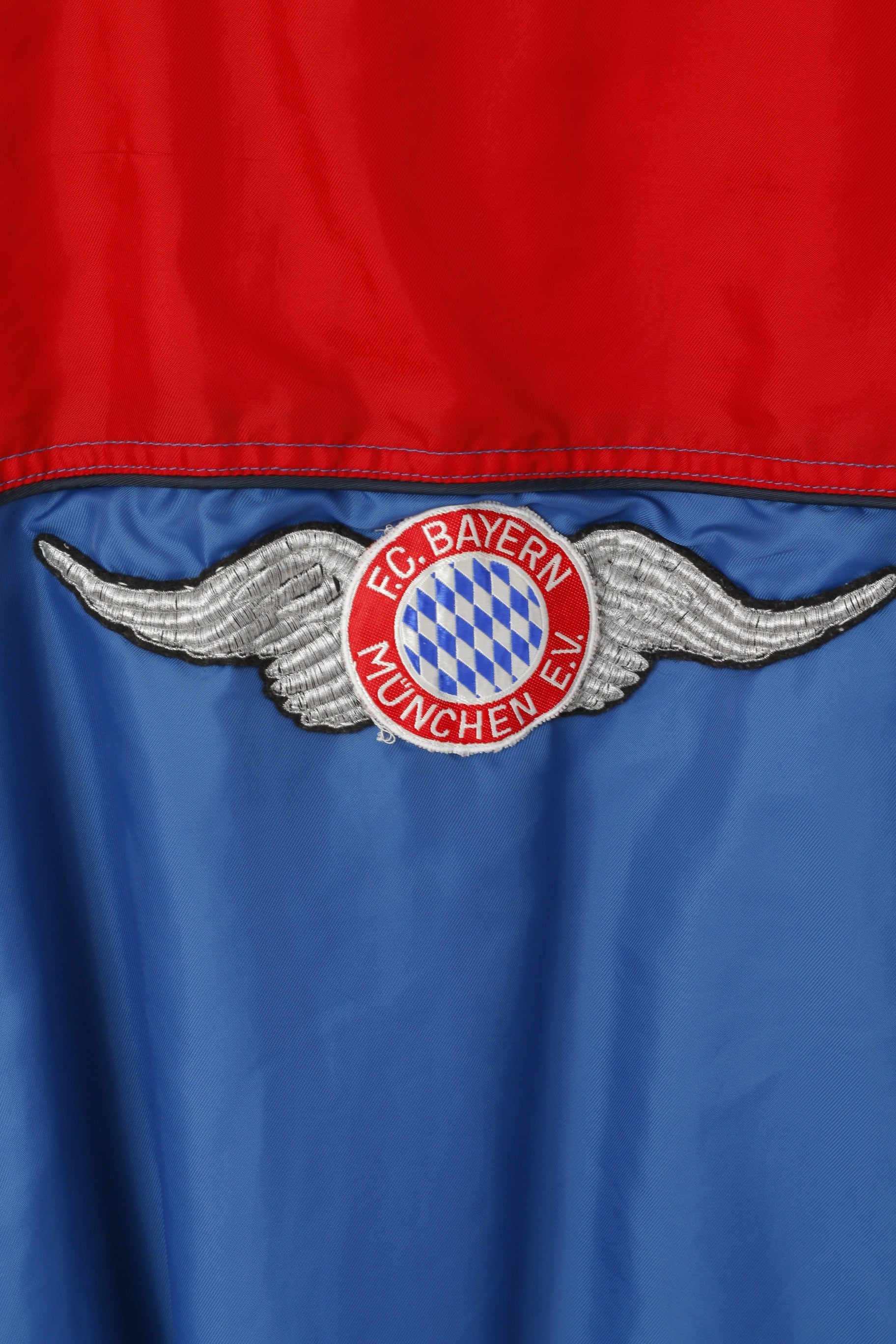 CUP 66 Hommes XL Veste Bleu Rouge FC Bayern Munchen Pull Football Capuche Cachée Haut