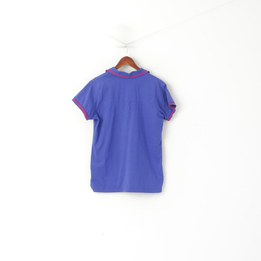 Ellesse Women 12 40 M Polo Shirt Purple Cotton Detailed Buttons Sport Top
