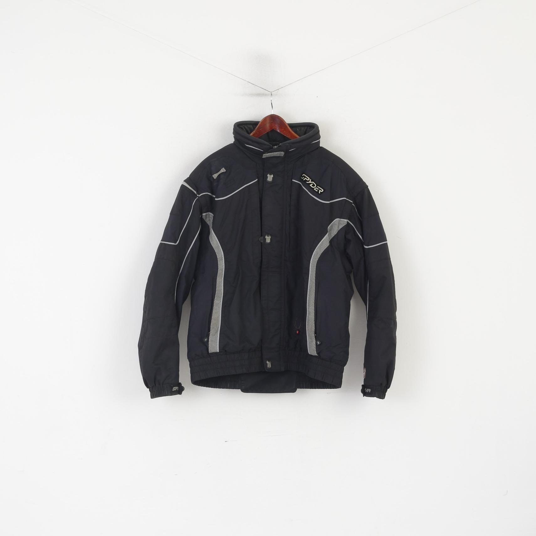 Spyder Men 54 XL Ski Jacket Black Dermizac X-Static 20000 mm Snowboarding Top