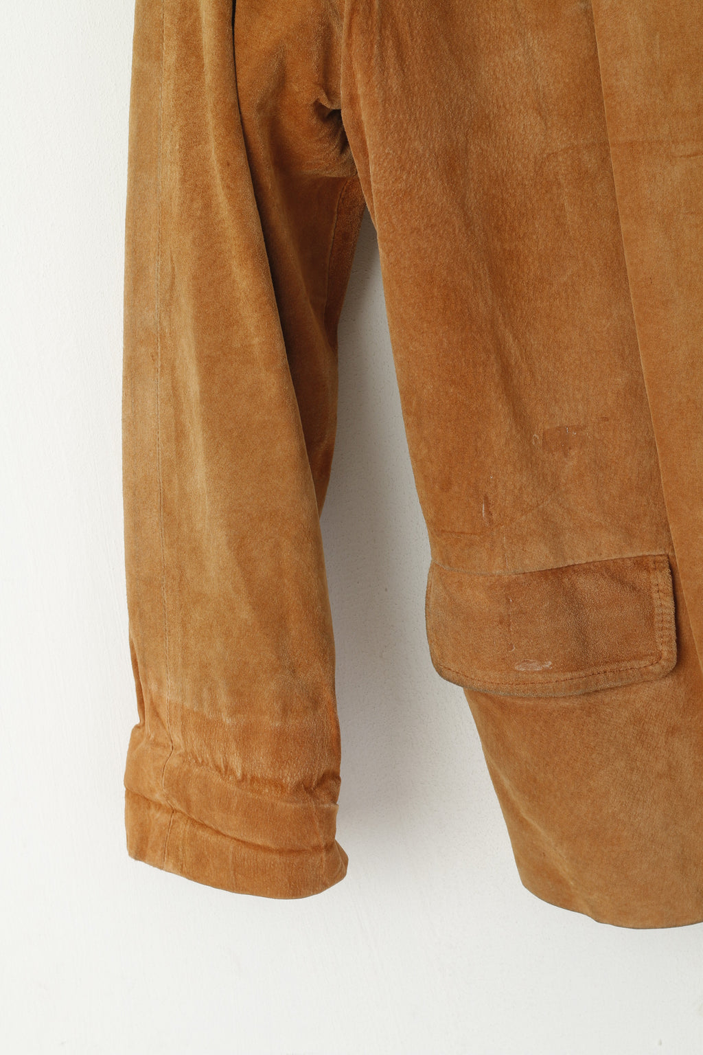 Good Time Donna 38 M Giacca in pelle Cammello Top con spalline in pelle scamosciata vintage