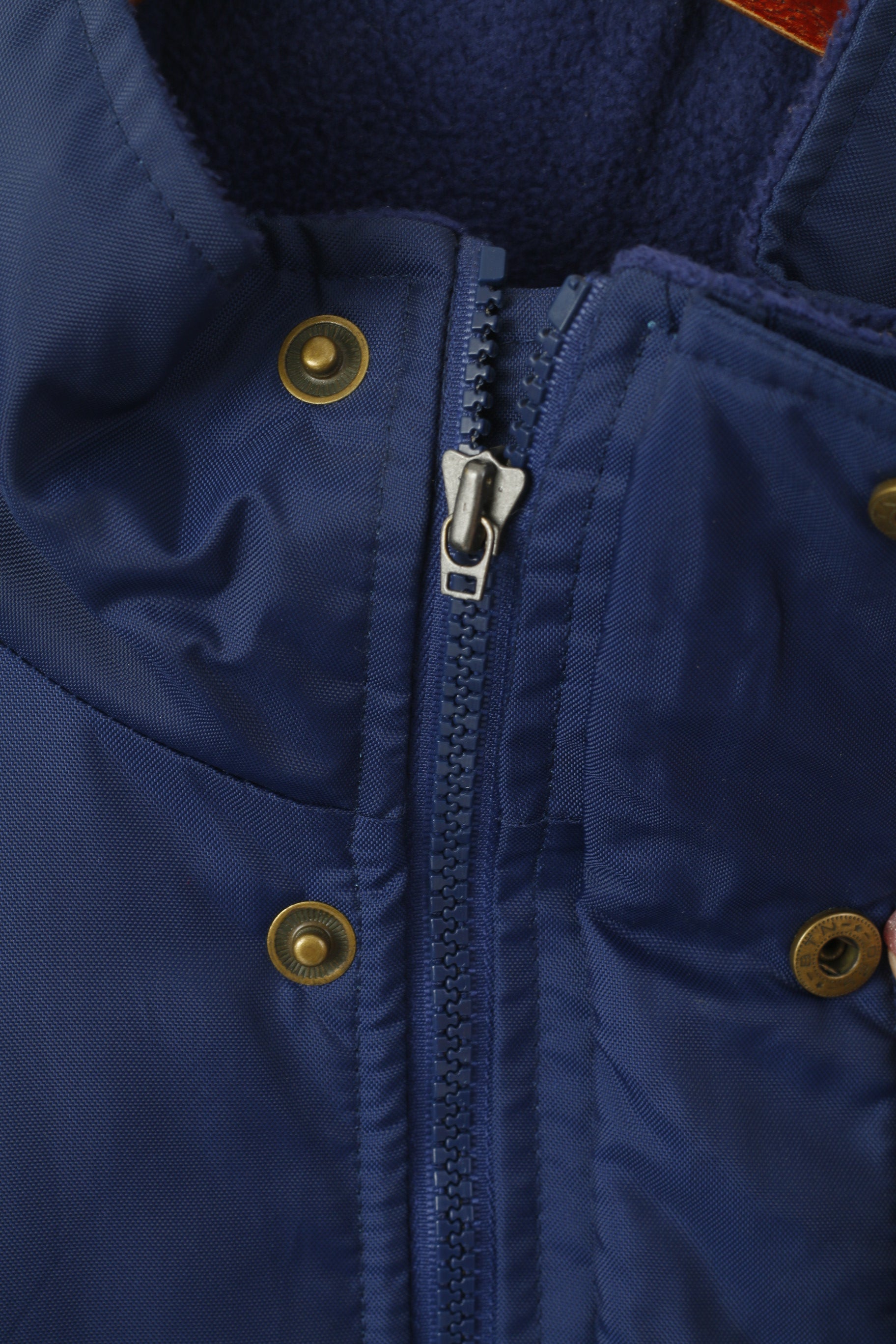 Giacca Adidas Uomo M 174 Parka con cappuccio nascosto impermeabile in nylon imbottito vintage blu