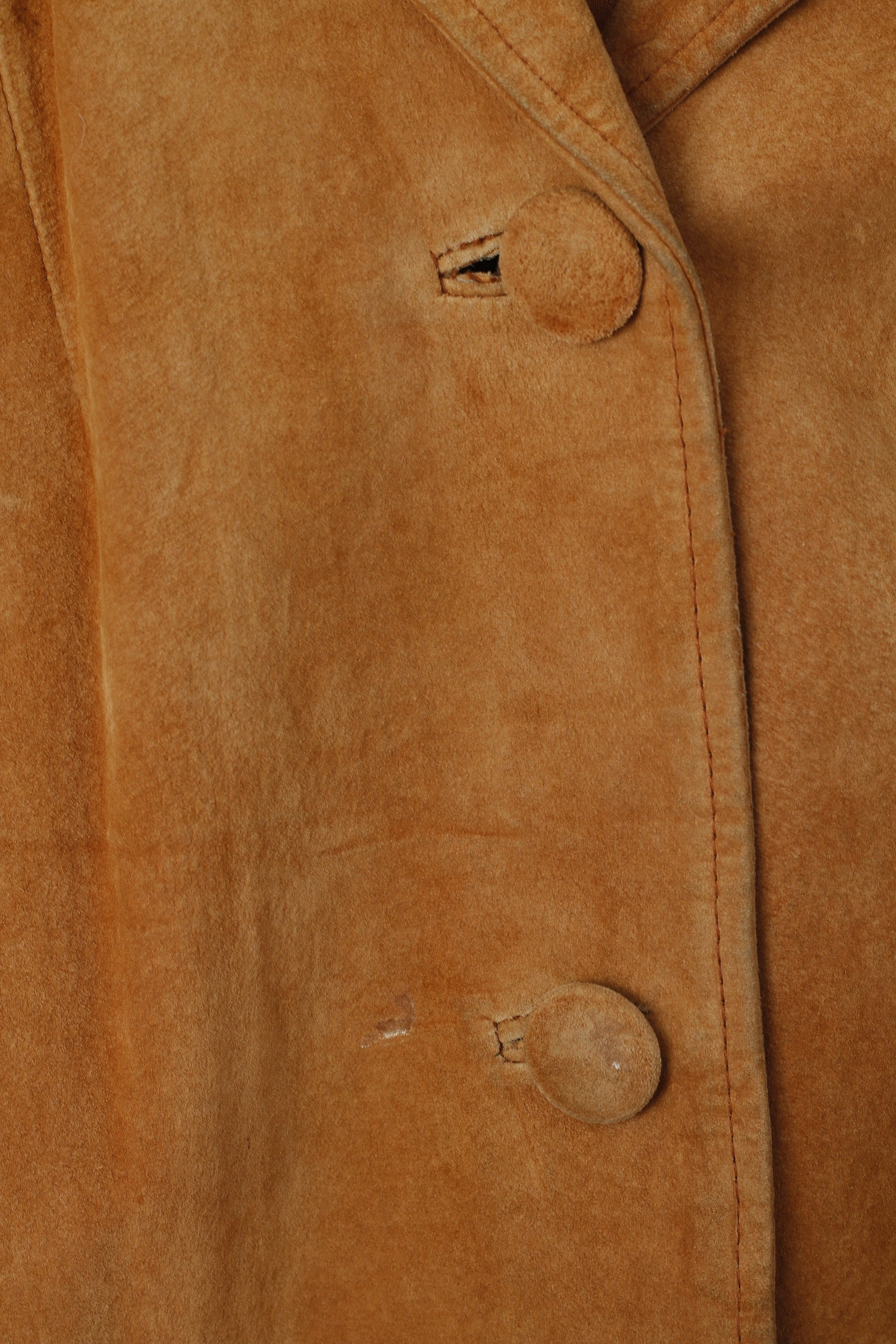 Good Time Donna 38 M Giacca in pelle Cammello Top con spalline in pelle scamosciata vintage