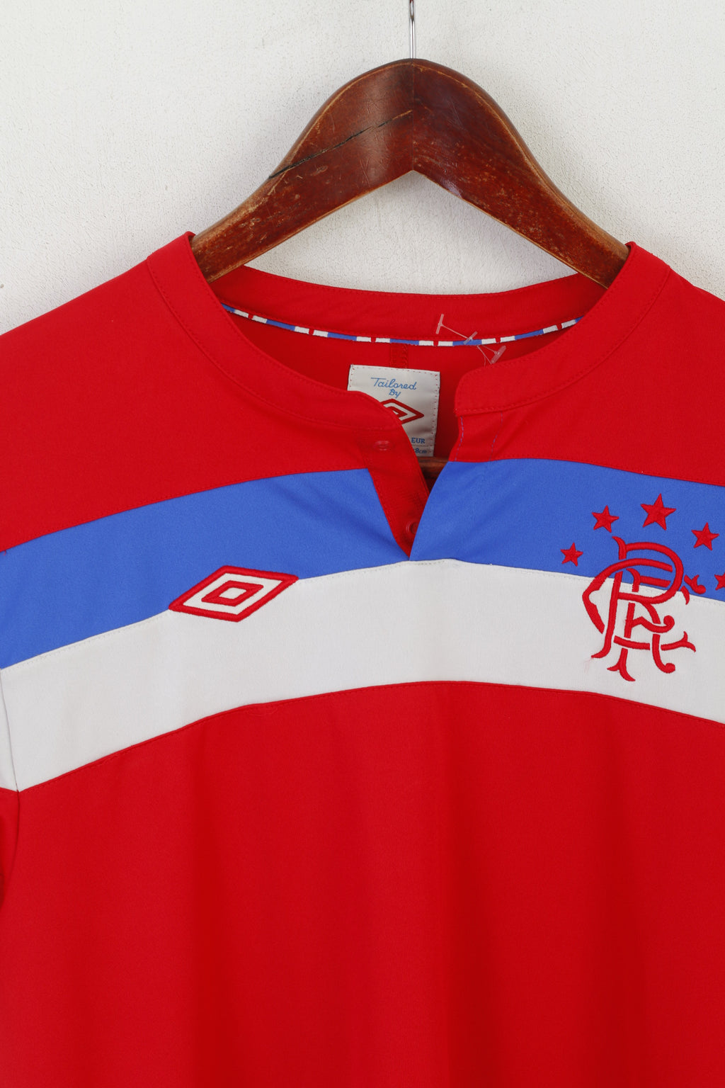 Umbro Boys XLB 158 Shirt Red Glasgow Rangers Football Club Vintage Jersey Top