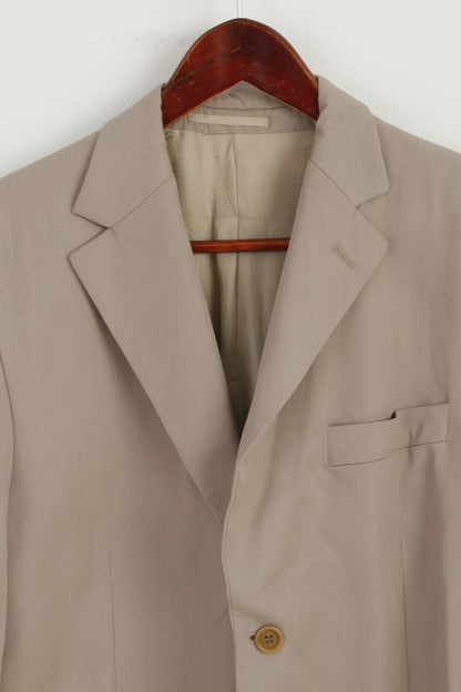 Tiger Of Sweden Men 108 40 Blazer Taupe Wool Single Breasted Vintage Jacket