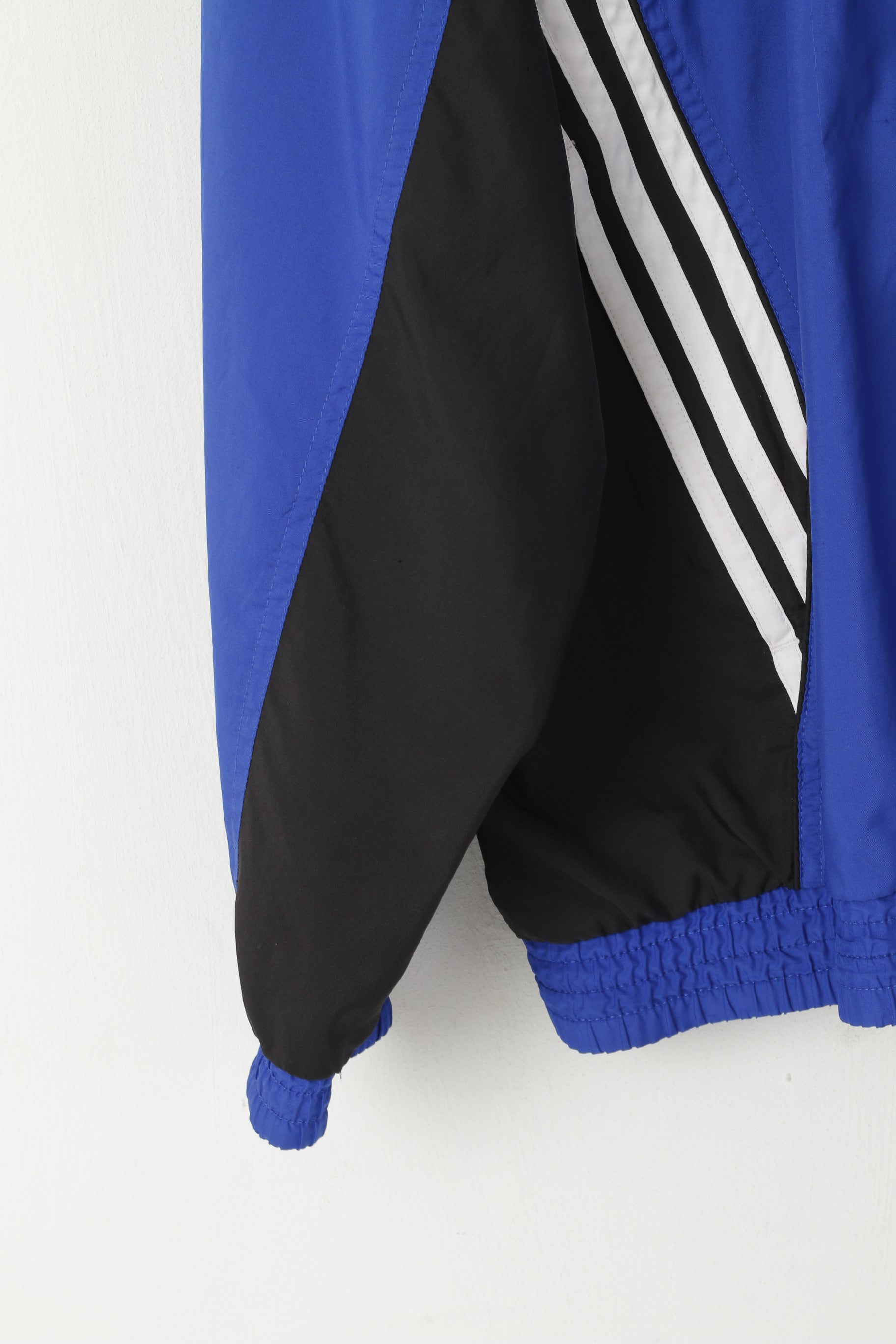 Adidas Uomo L 186 Giacca Blu Vintage Zip Up Bomber Active '00 Sportswear Top