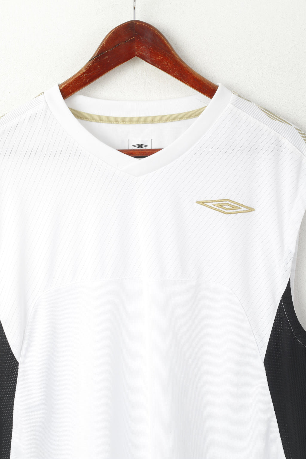 Umbro Men XXL Shirt White Diamond Pro Series Sleeveless Sport Training Jersey Top