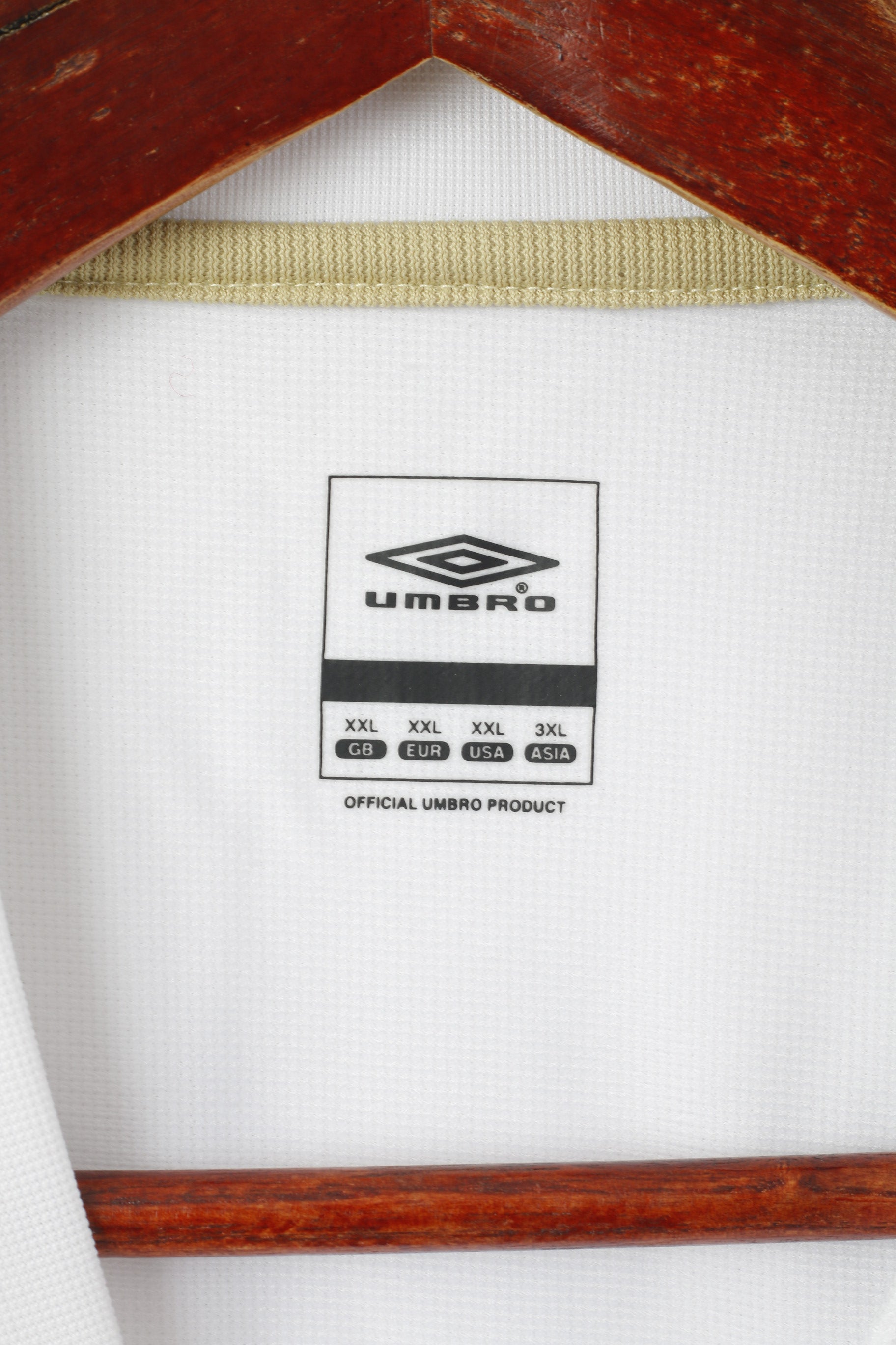 Umbro Men XXL Shirt White Diamond Pro Series Sleeveless Sport Training Jersey Top